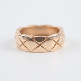 Chanel Coco Crush Beige Gold Ring Size 54